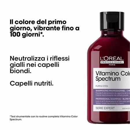 L'Oreal Vitamino Color Spectrum Shampoo Viola Antigiallo 300ml in Capelli