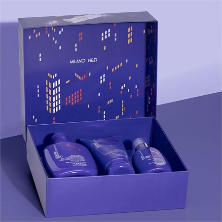 Alfaparf Alfaparf Milano Semi di Lino Holiday Set Blonde Shampoo + Conditioner + Anti-Yellow Spray in Kit