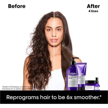 L'Oreal Keratin Alpha Sleek Shampoo Anticrespo 300ml in Capelli