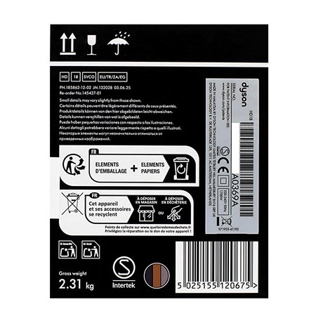 Dyson Supersonic r Professional Violet Steel Asciugacapelli Professionale Di Precisione in Accessori