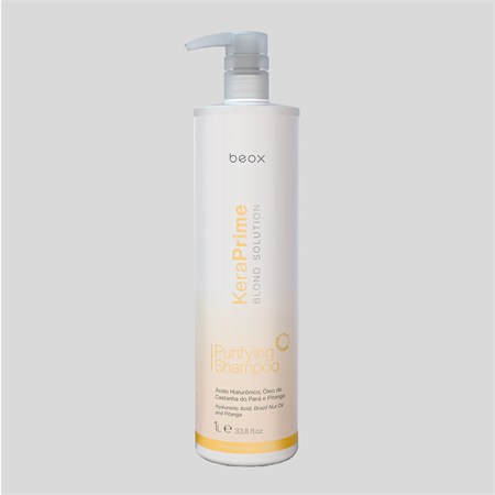 Beox KeraPrime Blond Solution Purifying Shampoo 1000ml Shampoo Pre Trattamento Lisciante in Capelli
