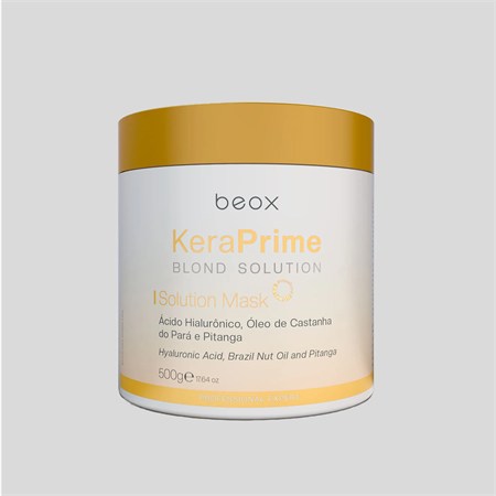Beox KeraPrime Blond Solution Mask 500 g Maschera Ristrutturante Riparatrice Capelli Biondi in Capelli