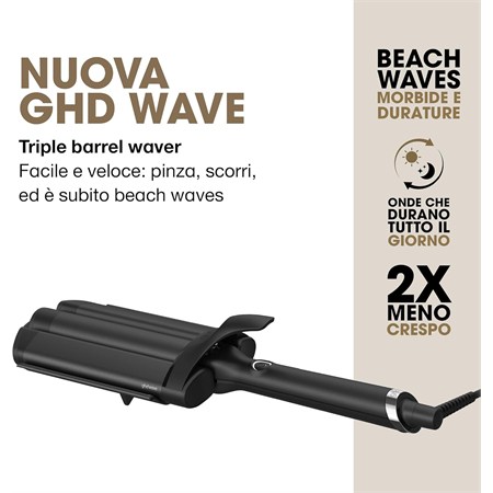 ghd Wave Professional Triple Barrel Waver Piastra Onde Morbide e Voluminose in Accessori