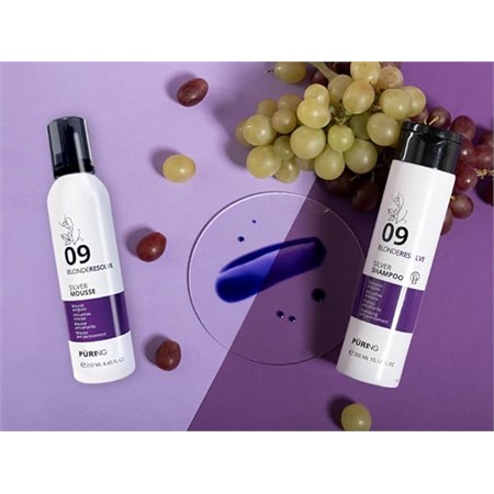 Puring PURING Kit Blonderesolve Silver Shampoo 09 300ml + Mousse 250ml in Kit