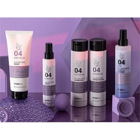 Puring PURING kit Keepcolor Color Care Shampoo 04 300ml + Mask 250ml + Intense leave In 2 Phase 200ml in Kit