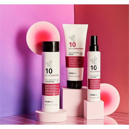 Puring PURING Kit Reconstruction Veg-Keratin Shampoo 10 300ml + Mask 250ml + Lotion 150ml in Kit