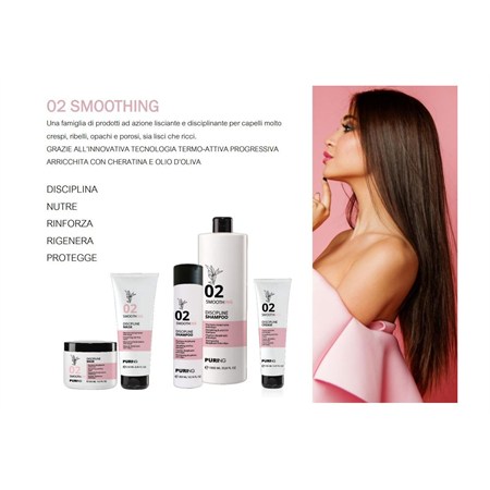 Puring PURING Kit Smoothing Discipline Shampoo 02 300ml + Mask 250ml + Cream 150ml in Kit