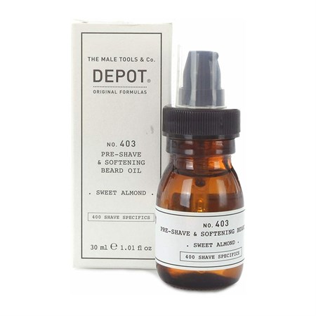 Depot 403 Pre-Shave & Softening Beard Oil 30ml - Sweet Almond in Barber Shop