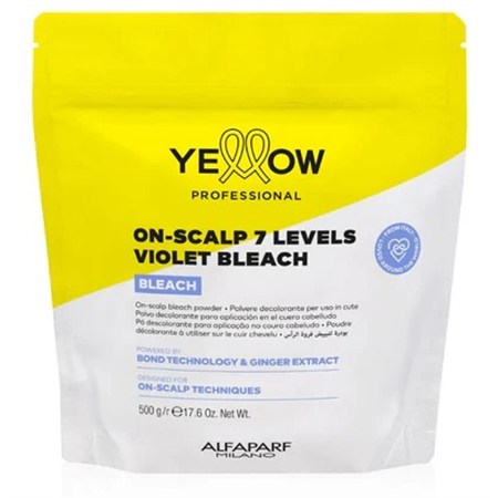 Yellow On-Scalp 7 Levels Violet Bleach 500g - Polvere Decolorante Per Uso In Cute