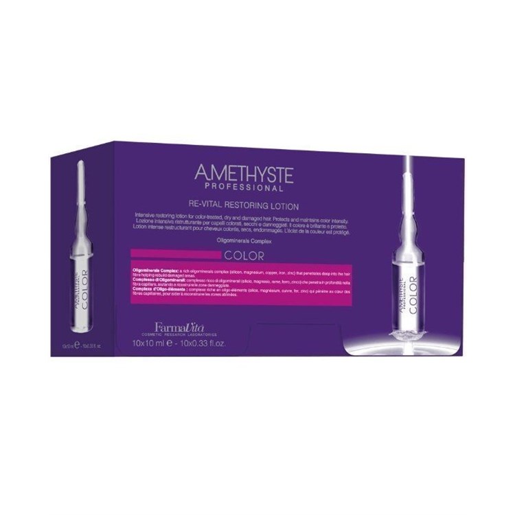 FarmaVita FarmaVita Amethyste Re-vital Restoring Lotion 10x10 ml - Lozione Protettiva per capelli secchi e danneggiati