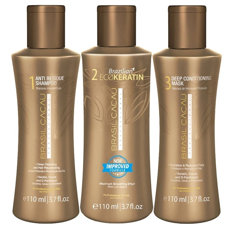 Brasil Cacau Brasil Cacau Cadiveu EcoKeratin Kit Shampoo + Treatment + Mask 3x110ml