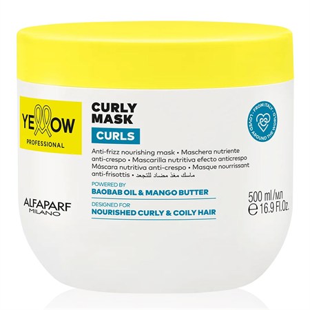 Yellow Curly Mask Curls 500ml - Maschera anti-crespo per ricci