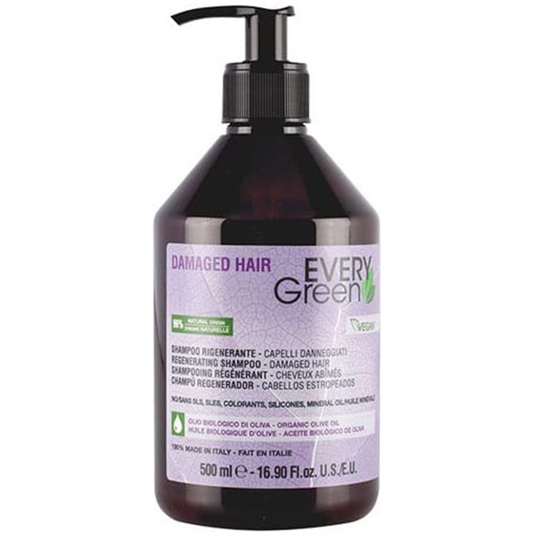 EveryGreen EveryGreen Damaged Hair Shampoo 500ml Ristrutturante Capelli Danneggiati