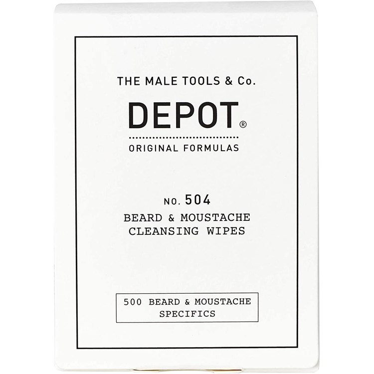 Depot Depot 504 Beard & Moustache Cleansing Wipes 12x Salviette