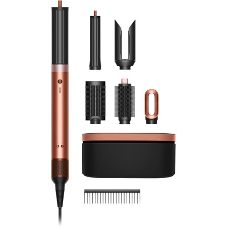 dyson airwrap coanda 2x multistyler e asciugacapelli per capelli lisci e mossi amber silk