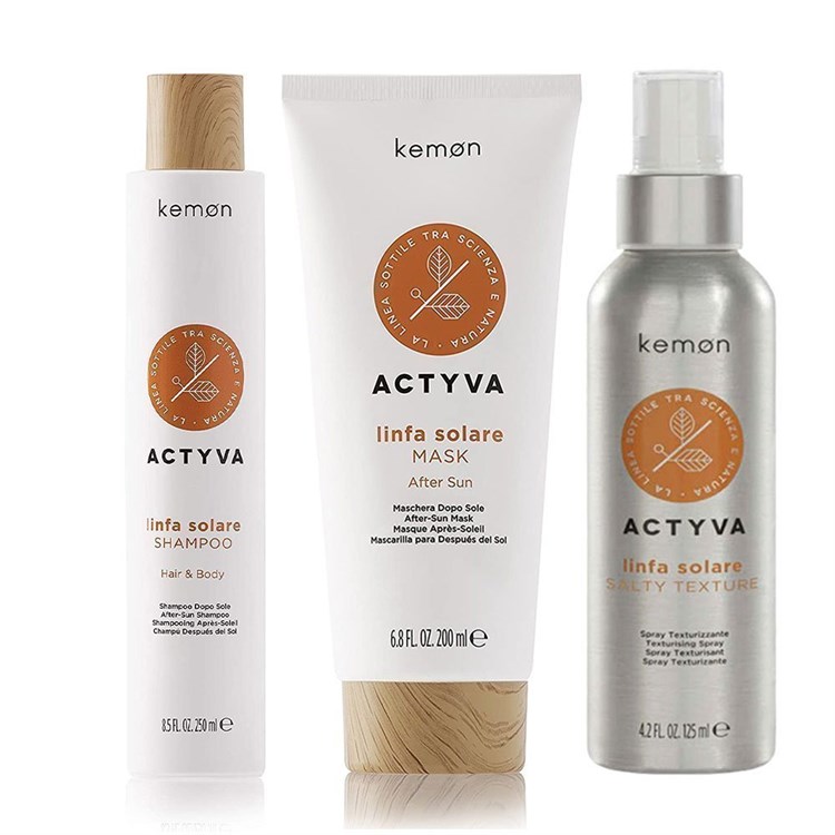 Kemon Actyva Kemon Actyva Kit Linfa Solare Shampoo + Mask + Salty Texture