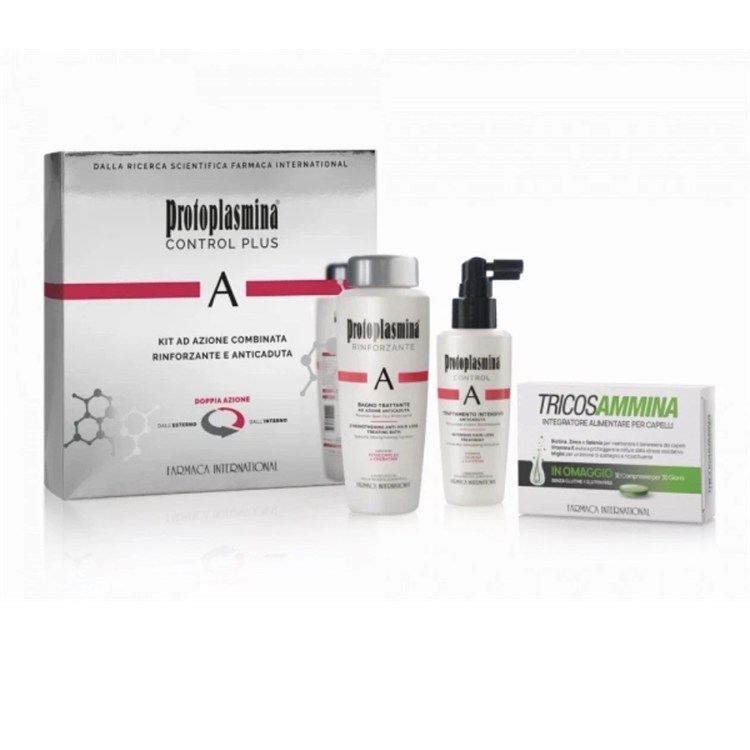 Protoplasmina Protoplasmina Kit Control Plus Bagno a 300ml + Control 125ml Trattamento Intensivo Biostimolante Anticaduta