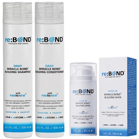 reBond reBond Kit ReBond Hair Miracle Bond Building Shampoo 300ml + Conditioner 300ml + Mask Leave-in 89ml Rigenerante Ristrutturante in Ristrutturante