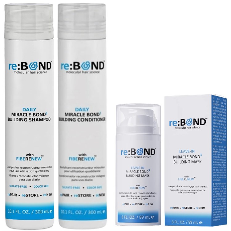reBond reBond Kit ReBond Hair Miracle Bond Building Shampoo 300ml + Conditioner 300ml + Mask Leave-in 89ml Rigenerante Ristrutturante