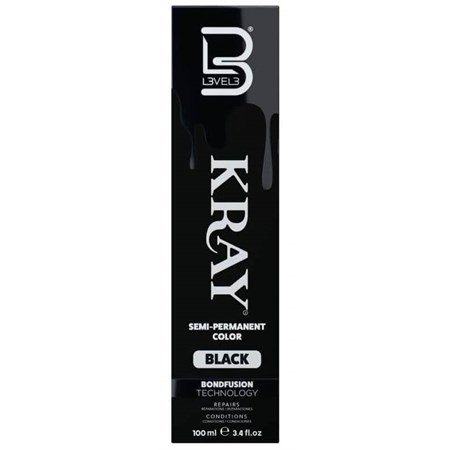 LV3 LV3 Kray Color Semi Permanent Color 100ml Black in Tinte uomo
