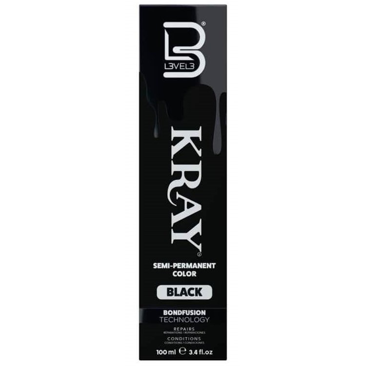 LV3 LV3 Kray Color Semi Permanent Color 100ml Black