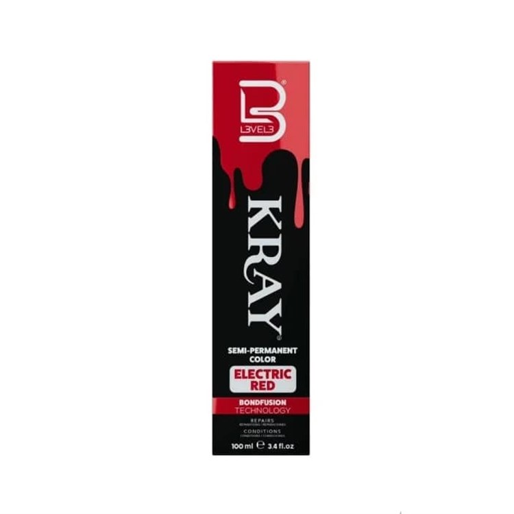 LV3 LV3 Kray Color Semi Permanent Color 100ml Electric Red