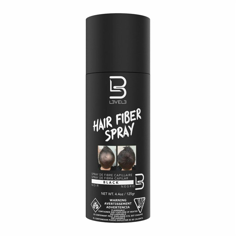 LV3 LV3 L3VEL3 Black Hair Fiber Spray - Nero 125g