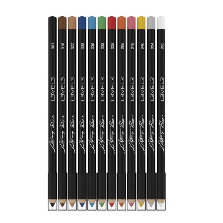 LV3 LV3 L3VEL3 Color Liner Pencils 12 pz - Matite colorate per il tatuaggio dei capelli