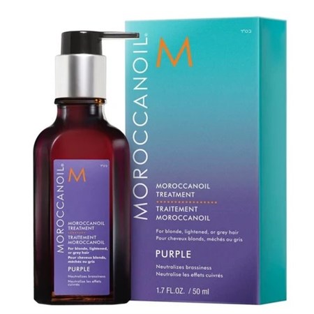 moroccanoil treatment purple olio trattamento capelli biondi o grigi 50ml