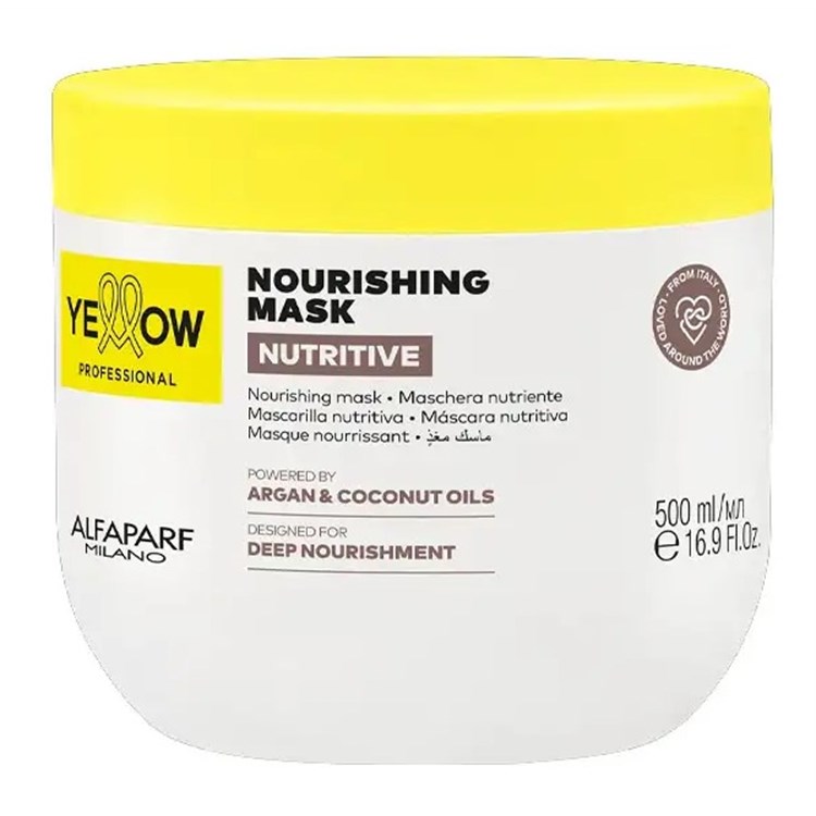 Alfaparf Yellow Alfaparf Yellow Nutritive Mask - Bomba nutritiva per capelli Secchi 500 ml