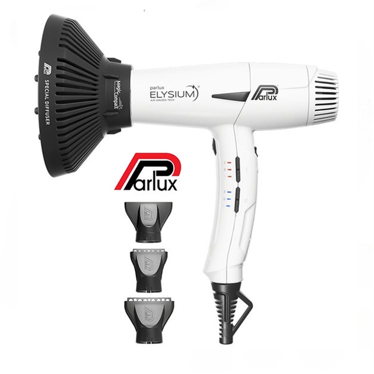 Parlux Parlux Phon Asciugacapelli Elysium Bianco Opaco + Diffusore Magic Compact