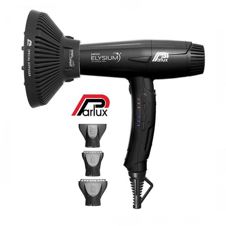 Parlux Parlux Phon Asciugacapelli Elysium Nero + Diffusore Magic Compact