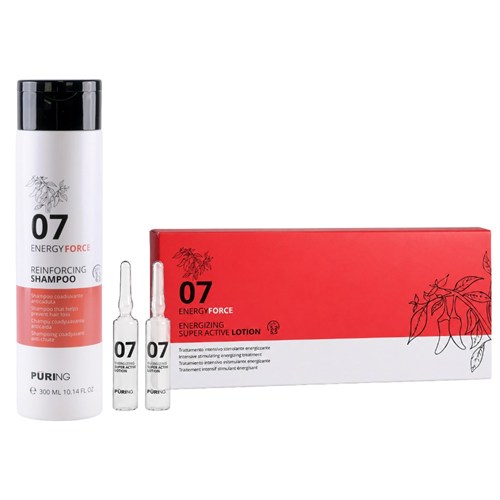 PURING Kit Energyforce Reinforcing Shampoo 07 300ml + Super Active Lotion 12x10ml