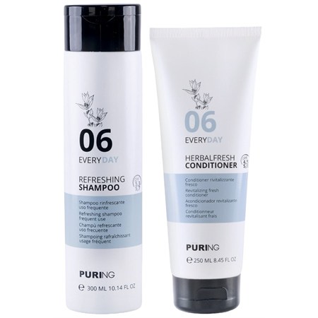 Puring Puring Kit Everyday Refreshing Shampoo 06 300ml + Conditioner 250ml in Cura della Cute