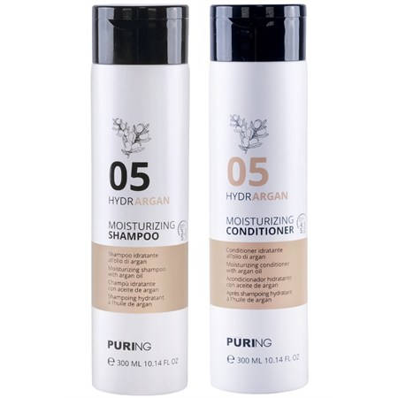 Puring Puring Kit Hydrargan Moisturizing Shampoo 05 300ml + Conditioner 300ml in Idratante