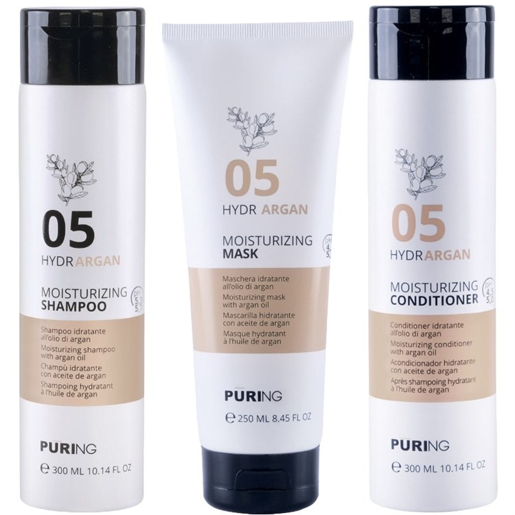 Puring Puring PURING Kit Hydrargan Moisturizing Shampoo 05 300ml + Mask 250ml + Conditioner 300ml
