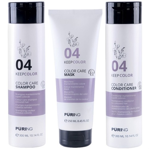 PURING kit Keepcolor Color Care Shampoo 04 300ml + Mask 250ml + Conditioner 300ml
