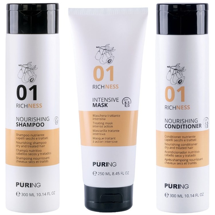 Puring Puring PURING Kit Richness Nourishing Shampoo 01 300ml + Mask 250ml + Conditioner 300ml