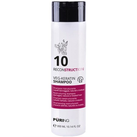 puring reconstruction veg keratin shampoo 10 300ml
