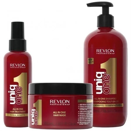 Kit Uniq One 10 in 1 Shampoo 490ml + Mask 300ml + Hair Treatment 150ml