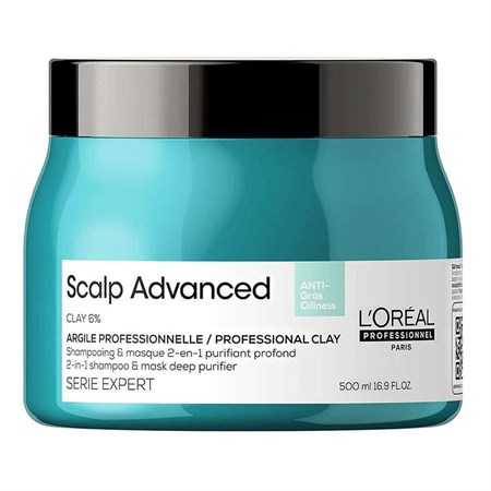 L'Oreal L'Oreal Serie Expert Scalp Advanced 2-in-1 Shampoo & Maschera Per Una Purificazione Profonda 500ml in Shampoo