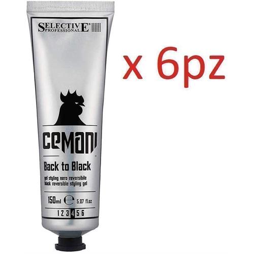 Selective Selective Cemani Back To Black Gel Styling Nero Uomo 150ml Multipack 6pz