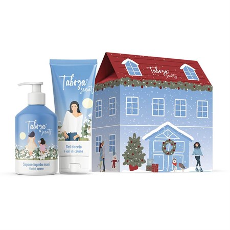 taboga scents sapone liquido 280ml e gel doccia 250ml fiori di cotone