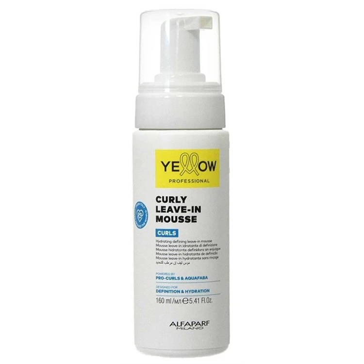 Alfaparf Yellow Alfaparf Yellow Yellow Curly Leave-In Mousse Curls 160 ml - Mousse Idratante Definizione Ricci