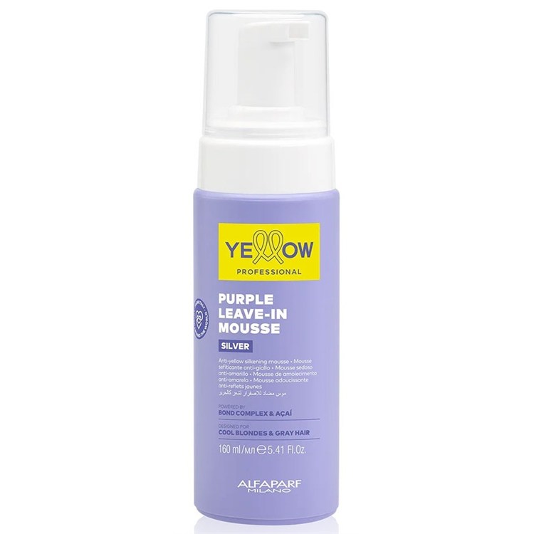 Alfaparf Yellow Alfaparf Yellow Yellow Purple Leave-In Mousse 160 ml - Mousse Setificante Idratante Antigiallo
