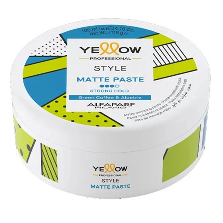 Alfaparf Yellow Alfaparf Yellow Yellow Style Matte Paste Strong Hold 100ml Crea Opaca Fissaggio Forte